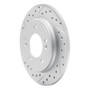R1 17-25 Hyundai Veloster Rear Left Drilled & Slotted Geo-Carbon Rotor