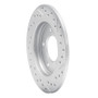R1 17-25 Hyundai Veloster Rear Left Drilled & Slotted Geo-Carbon Rotor