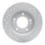 R1 17-25 Hyundai Veloster Rear Left Drilled & Slotted Geo-Carbon Rotor