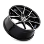 Kraze KR196 Evolve 18x8.5 / 5x112 BP / 30mm Offset / 66.56mm Hub Gloss Black Machined Wheel