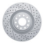 R1 01-03 Audi S8 Front Right Drilled & Slotted Geo-Carbon Rotor