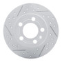 R1 01-06 Audi Tt Quattro Rear Left Drilled & Slotted Geo-Carbon Rotor