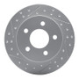 R1 94-04 Ford Mustang Rear Left Drilled & Slotted Geo-Carbon Rotor