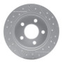 R1 94-04 Ford Mustang Rear Left Drilled & Slotted Geo-Carbon Rotor