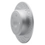 R1 98-01 Audi A6 Quattro Rear Right Drilled & Slotted Geo-Carbon Rotor