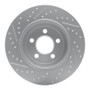 R1 98-01 Audi A6 Quattro Rear Right Drilled & Slotted Geo-Carbon Rotor