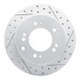 R1 03-06 Kia Sorento Rear Right Drilled & Slotted Geo-Carbon Rotor