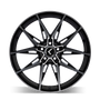 Kraze KR196 Evolve 20x9 / 5x112 BP / 35mm Offset / 66.56mm Hub Gloss Black Machined Wheel