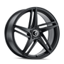 Kraze KR195 Milano 20x8.5 / 5x112 BP / 38mm Offset / 66.56mm Hub Satin Black Wheel
