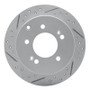 R1 10-13 Kia Forte Koup Rear Left Drilled & Slotted Geo-Carbon Rotor