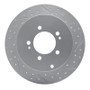 R1 07-15 Mitsubishi Lancer Rear Right Drilled & Slotted Geo-Carbon Rotor