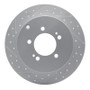 R1 07-15 Mitsubishi Lancer Rear Left Drilled & Slotted Geo-Carbon Rotor