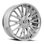 Kraze KR185 Double Down 20x8.5 / 5x108/114.3 BP / 38mm Offset / 73mm Hub Chrome Wheel