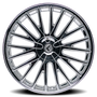 Kraze KR185 Double Down 20x8.5 / 5x108/114.3 BP / 38mm Offset / 73mm Hub Chrome Wheel