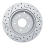 R1 06-12 Mitsubishi Eclipse Rear Right Drilled & Slotted Geo-Carbon Rotor