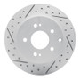R1 06-12 Mitsubishi Eclipse Rear Left Drilled & Slotted Geo-Carbon Rotor