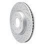 R1 04-12 Mitsubishi Galant Front Left Drilled & Slotted Geo-Carbon Rotor