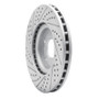 R1 03-06 Mitsubishi Lancer Front Right Drilled & Slotted Geo-Carbon Rotor