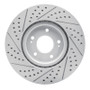 R1 03-06 Mitsubishi Lancer Front Right Drilled & Slotted Geo-Carbon Rotor