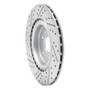 R1 17-20 Jaguar I-Pace Rear Right Drilled & Slotted Geo-Carbon Rotor