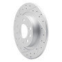 R1 06-10 Pontiac Solstice Rear Left Drilled & Slotted Geo-Carbon Rotor