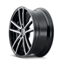 Kraze KR190 Lusso 22x8.5 / 5x114.3 BP / 38mm Offset / 72.62mm Hub Gloss Black Machined Wheel