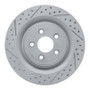 R1 06-15 Jaguar Xj8 Rear Left Drilled & Slotted Geo-Carbon Rotor