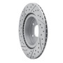 R1 19-25 Infiniti Qx55 Rear Right Drilled & Slotted Geo-Carbon Rotor