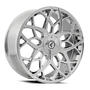 Kraze KR184 Ricochet 22x8.5 / 5x115/120 BP / 38mm Offset / 74.1mm Hub Chrome Wheel