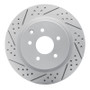 R1 03-08 Infiniti G35 Rear Left Drilled & Slotted Geo-Carbon Rotor