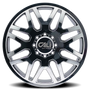 Cali Off-Road 9115D Invader Dually 22x8.25 / 8x200 BP / 115mm Offset / 142mm Hub Chrome Wheel
