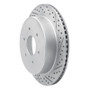 R1 17-24 Nissan Titan Rear Right Drilled & Slotted Geo-Carbon Rotor