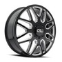 Cali Off-Road 9115D Invader Dually 24x8.25 / 8x200 BP / -232mm Offset / 142mm Hub Gls Blk Mill Wheel