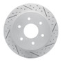 R1 04-15 Infiniti Qx56 Rear Right Drilled & Slotted Geo-Carbon Rotor