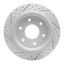 R1 04-15 Infiniti Qx56 Rear Right Drilled & Slotted Geo-Carbon Rotor
