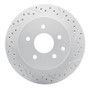 R1 02-25 Infiniti G35 Rear Right Drilled & Slotted Geo-Carbon Rotor