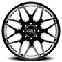 Cali Off-Road 9115D Invader Dually 22x8.25 / 8x210 BP / 115mm OS / 154.2mm Hub Gls Blk Mill Wheel