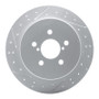 R1 05-09 Subaru Legacy Rear Left Drilled & Slotted Geo-Carbon Rotor