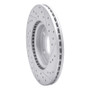R1 13-19 Nissan Sentra Front Left Drilled & Slotted Geo-Carbon Rotor