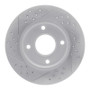 R1 07-17 Nissan Versa Front Right Drilled & Slotted Geo-Carbon Rotor