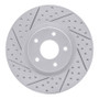 R1 07-17 Nissan Sentra Front Left Drilled & Slotted Geo-Carbon Rotor