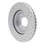 R1 07-14 Nissan Sentra Front Left Drilled & Slotted Geo-Carbon Rotor