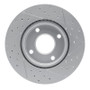 R1 07-14 Nissan Sentra Front Left Drilled & Slotted Geo-Carbon Rotor