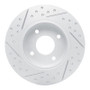 R1 04-06 Nissan Sentra Rear Left Drilled & Slotted Geo-Carbon Rotor