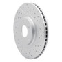 R1 03-05 Nissan Murano Front Right Drilled & Slotted Geo-Carbon Rotor