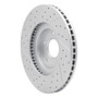 R1 03-05 Nissan Murano Front Right Drilled & Slotted Geo-Carbon Rotor