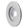 R1 03-05 Nissan Murano Front Left Drilled & Slotted Geo-Carbon Rotor