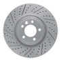 R1 18-24 Land Rover Range Rover Front Left Drilled & Slotted Geo-Carbon Rotor