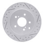 R1 89-96 Nissan 300ZX Turbo Rear Right Drilled & Slotted Geo-Carbon Rotor
