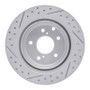 R1 89-96 Nissan 300ZX Turbo Rear Right Drilled & Slotted Geo-Carbon Rotor
